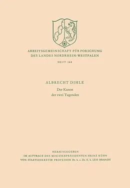 E-Book (pdf) Der Kanon der zwei Tugenden von Albrecht Dihle