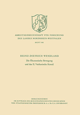 E-Book (pdf) Die Ökumenische Bewegung und das II. Vatikanische Konzil von Heinz-Dietrich Wendland