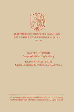 E-Book (pdf) Aerophysikalische Flugforschung / Gelöste und ungelöste Probleme der Gasdynamik von Walter Georgii
