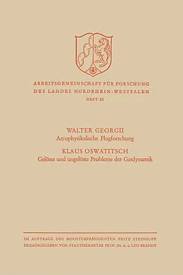 E-Book (pdf) Aerophysikalische Flugforschung / Gelöste und ungelöste Probleme der Gasdynamik von Walter Georgii