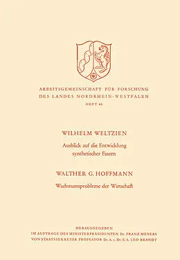 E-Book (pdf) Ausblick auf die Entwicklung synthetischer Fasern. Wachstumsprobleme der Wirtschaft von Walther G. Weltzien