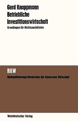 E-Book (pdf) Betriebliche Investitionswirtschaft von Gerd Knappmann