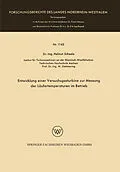 E-Book (pdf) Entwicklung einer Versuchsgasturbine zur Messung der Läufertemperaturen im Betrieb von Helmut Scheele