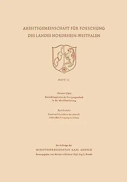 E-Book (pdf) Entwicklungslinien der Fertigungstechnik in der Metallbearbeitung. Stand und Aussichten der schweißtechnischen Fertigungsverfahren von Herwart Opitz
