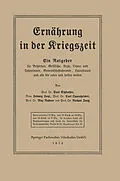 E-Book (pdf) Ernährung in der Kriegszeit von Paul Eltzbacher