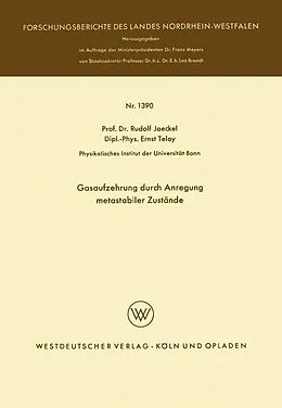 E-Book (pdf) Gasaufzehrung durch Anregung metastabiler Zustände von Rudolf Jaeckel
