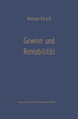 E-Book (pdf) Gewinn und Rentabilität von Werner Kirsch