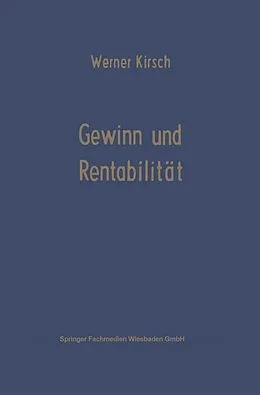 E-Book (pdf) Gewinn und Rentabilität von Werner Kirsch