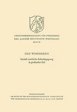 E-Book (pdf) Iranisch-semitische Kulturbegegnung in parthischer Zeit von Geo Widengren
