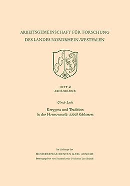 E-Book (pdf) Kerygma und Tradition in der Hermeneutik Adolf Schlatters von Ulrich Luck