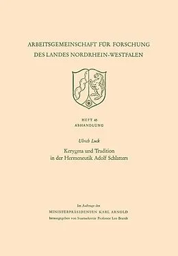 E-Book (pdf) Kerygma und Tradition in der Hermeneutik Adolf Schlatters von Ulrich Luck