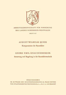 E-Book (pdf) Komponenten der Raumfahrt. Steuerung und Regelung in der Raumfahrttechnik von August Wilhelm Quick