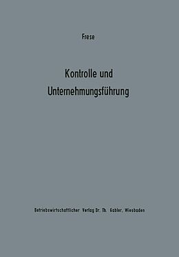 E-Book (pdf) Kontrolle und Unternehmungsführung von Erich Frese