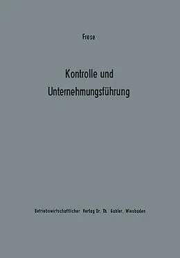 E-Book (pdf) Kontrolle und Unternehmungsführung von Erich Frese