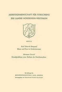E-Book (pdf) Mann und Frau im Urchristentum. Gundprobleme einer Reform des Familienrechtes von Karl Heinrich Rengstorf
