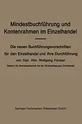 E-Book (pdf) Mindestbuchführung und Kontenrahmen im Einzelhandel von Wolfgang Förster