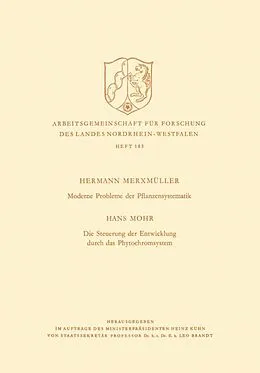 E-Book (pdf) Moderne Probleme der Pflanzensystematik von Hermann Merxmüller