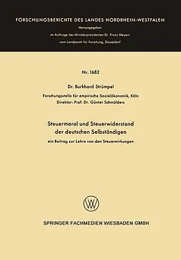 E-Book (pdf) Steuermoral und Steuerwiderstand der deutschen Selbständigen von Burkhard Strümpel