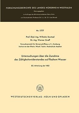 E-Book (pdf) Untersuchungen über die Zunahme des Zähigkeitswiderstandes auf flachem Wasser von Wilhelm Sturtzel