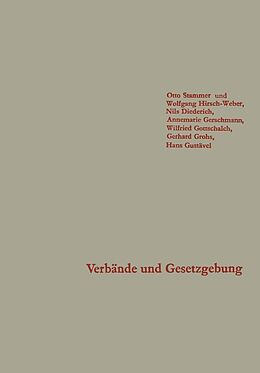 E-Book (pdf) Verbände und Gesetzgebung von Stammer Otto, Stammer