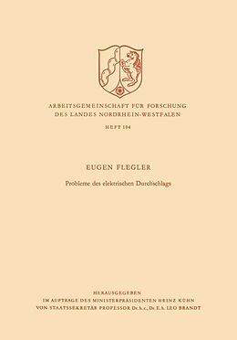 E-Book (pdf) Probleme des elektrischen Durchschlags von Eugen Flegler