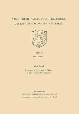 E-Book (pdf) Somnium und verwandte Wörter in den romanischen Sprachen von Fritz Schalk