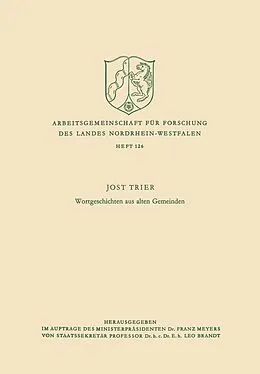 E-Book (pdf) Wortgeschichten aus alten Gemeinden von Jost Trier