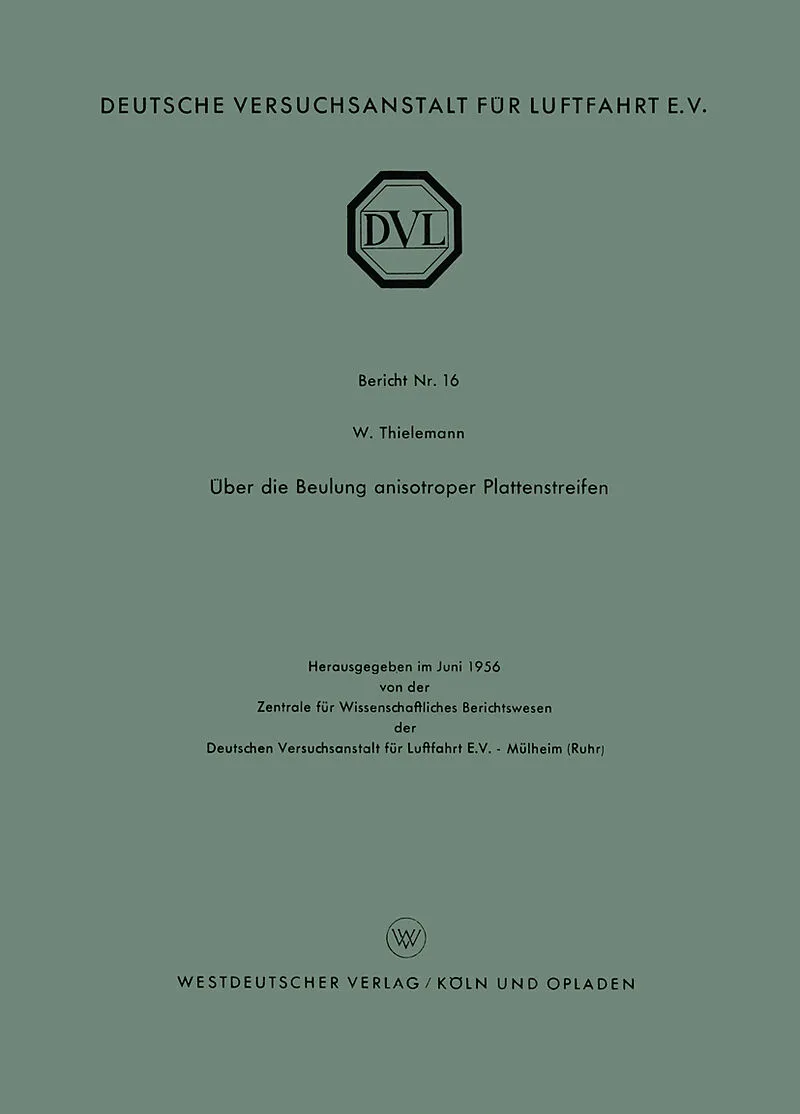 Über die Beulung anisotroper Plattenstreifen
