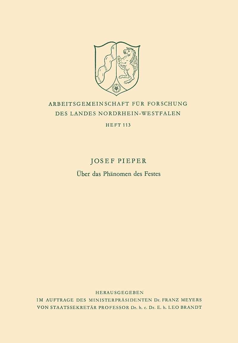 Über das Phänomen des Festes