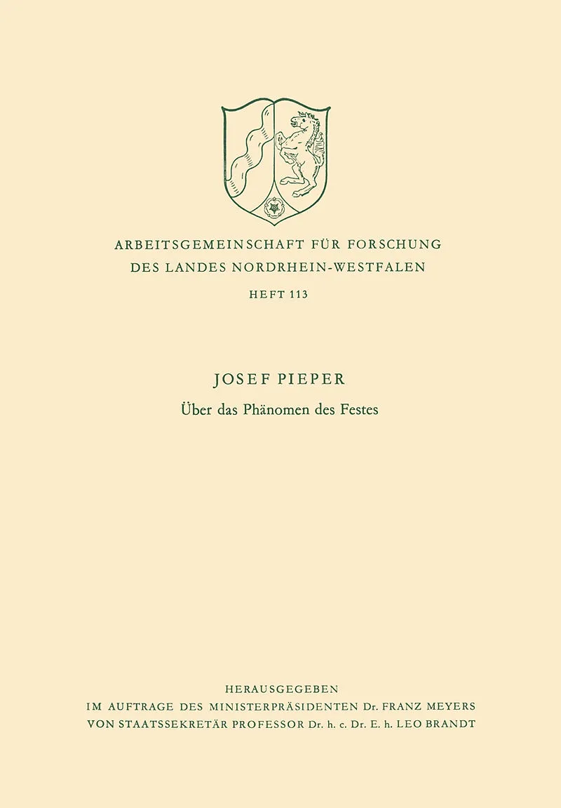 Über das Phänomen des Festes