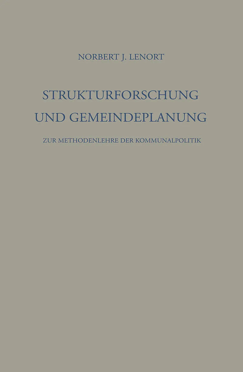 Strukturforschung und Gemeindeplanung