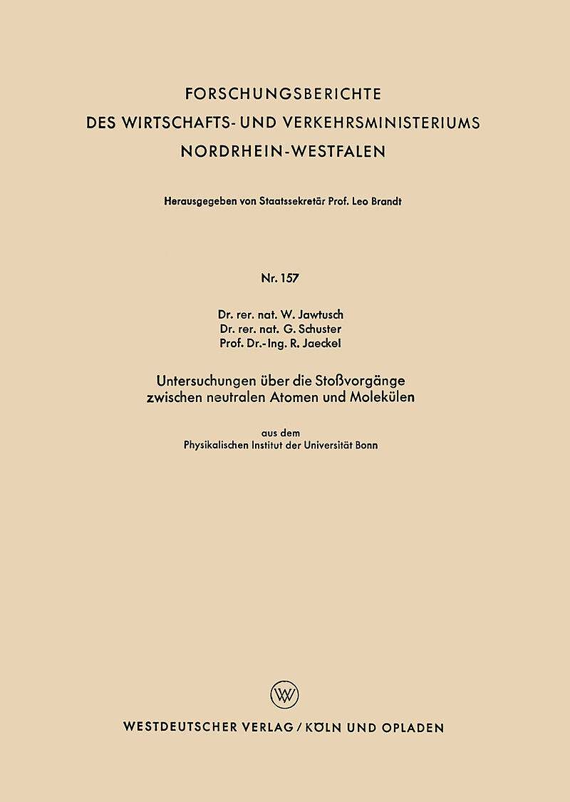 Untersuchungen über die Stoßvorgänge zwischen neutralen Atomen und Molekülen