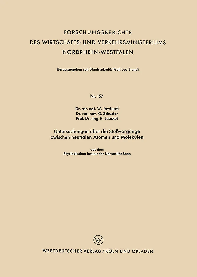 Untersuchungen über die Stoßvorgänge zwischen neutralen Atomen und Molekülen