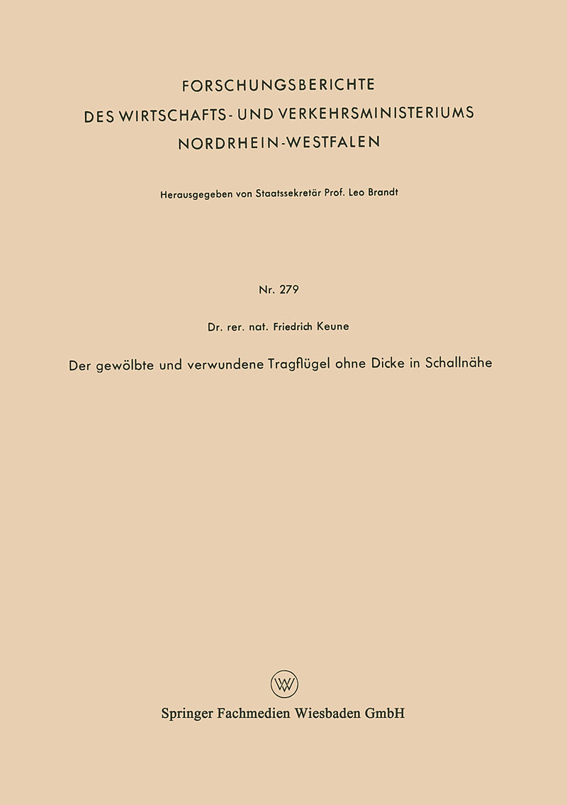 Der gewölbte und verwundene Tragflügel ohne Dicke in Schallnähe