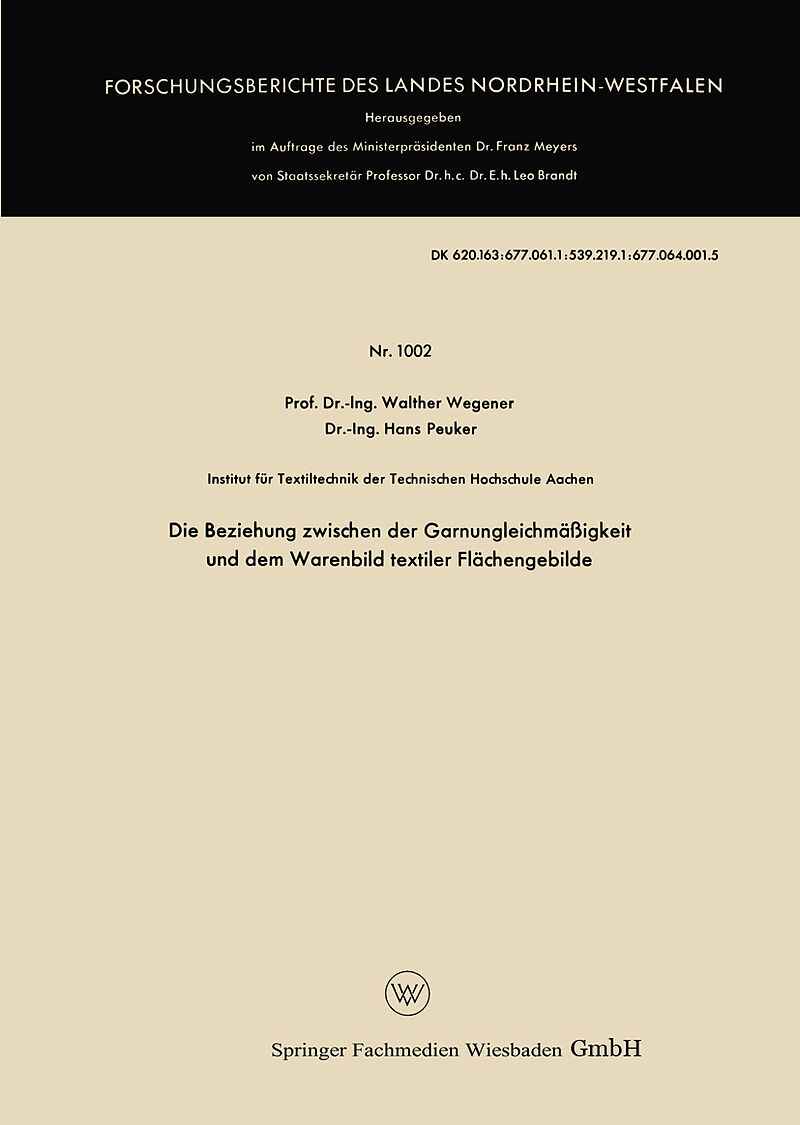 Die Beziehung zwischen der Garnungleichmäßigkeit und dem Warenbild textiler Flächengebilde