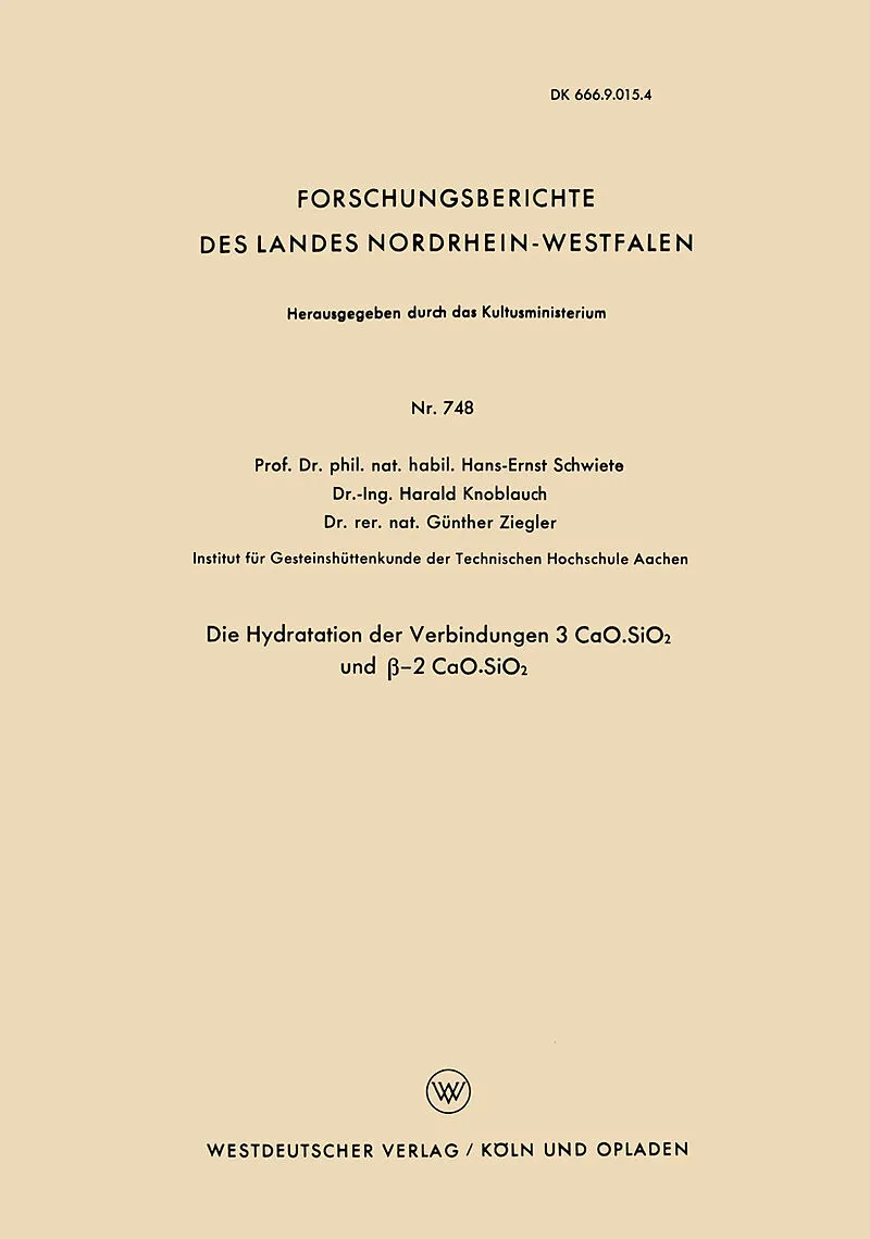 Die Hydratation der Verbindungen 3 CaO.SiO2 und -2 CaO.SiO2
