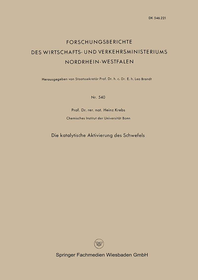Die Katalytische Aktivierung des Schwefels