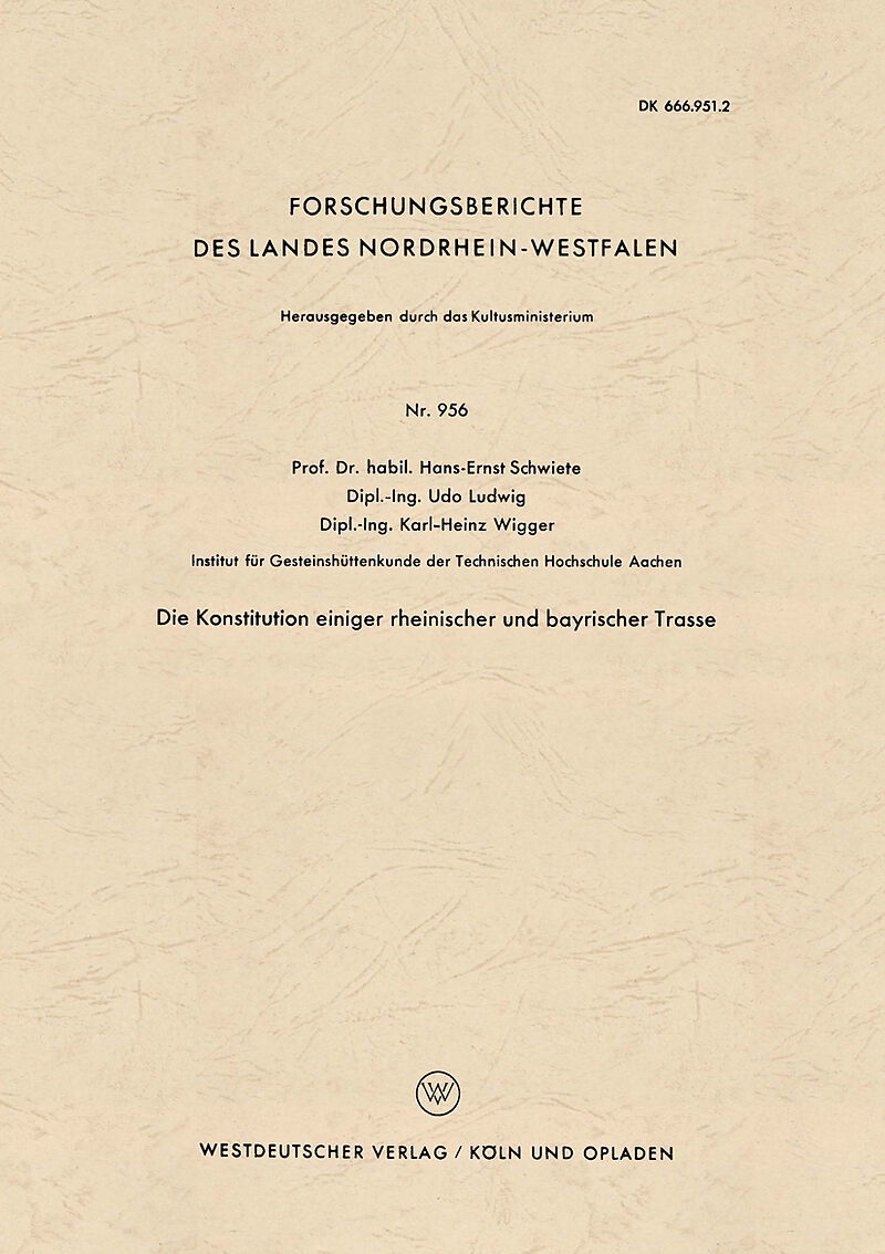Die Konstitution einiger rheinischer und bayrischer Trasse
