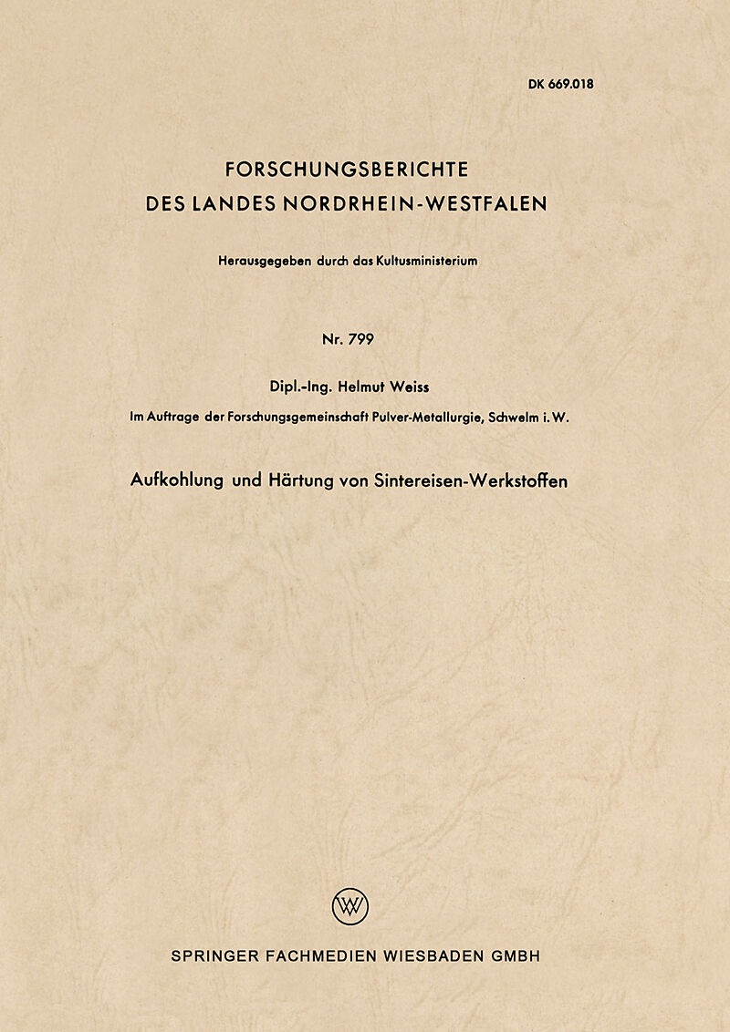 Aufkohlung und Härtung von Sintereisen-Werkstoffen