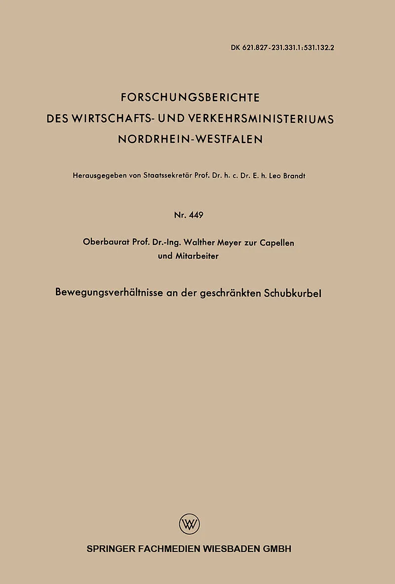 Bewegungsverhältnisse an der geschränkten Schubkurbel