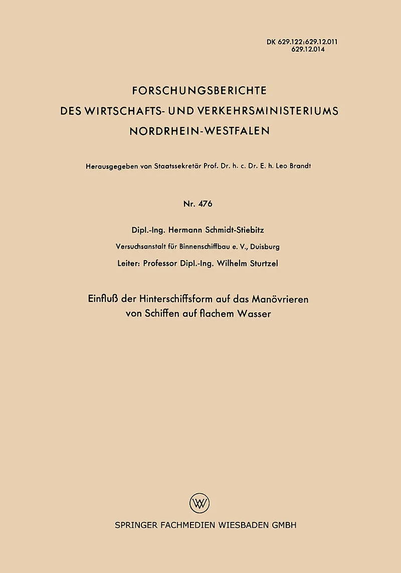 Einfluß der Hinterschiffsform auf das Manövrieren von Schiffen auf flachem Wasser