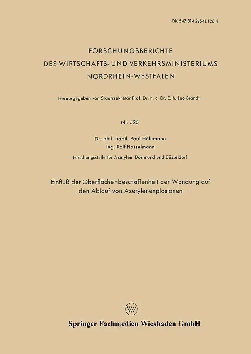 Einfluß der Oberflächenbeschaffenheit der Wandung auf den Ablauf von Azetylenexplosionen