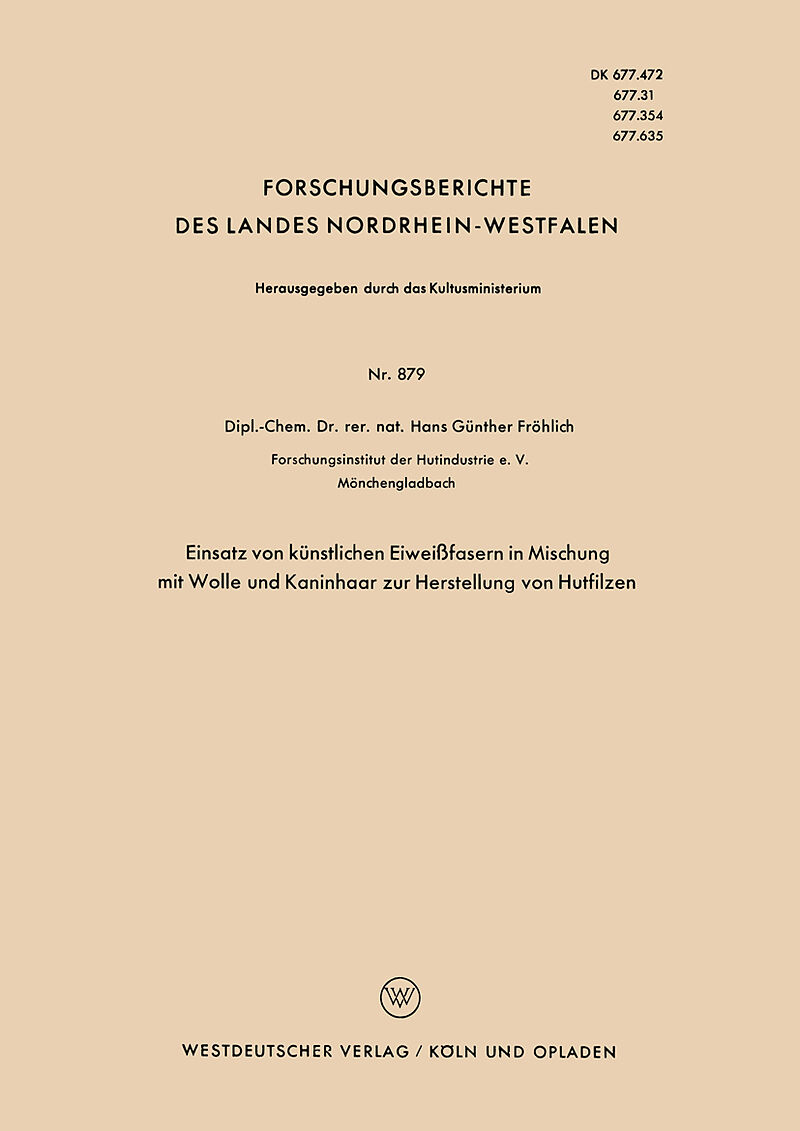 Einsatz von künstlichen Eiweißfasern in Mischung mit Wolle und Kaninhaar zur Herstellung von Hutfilzen
