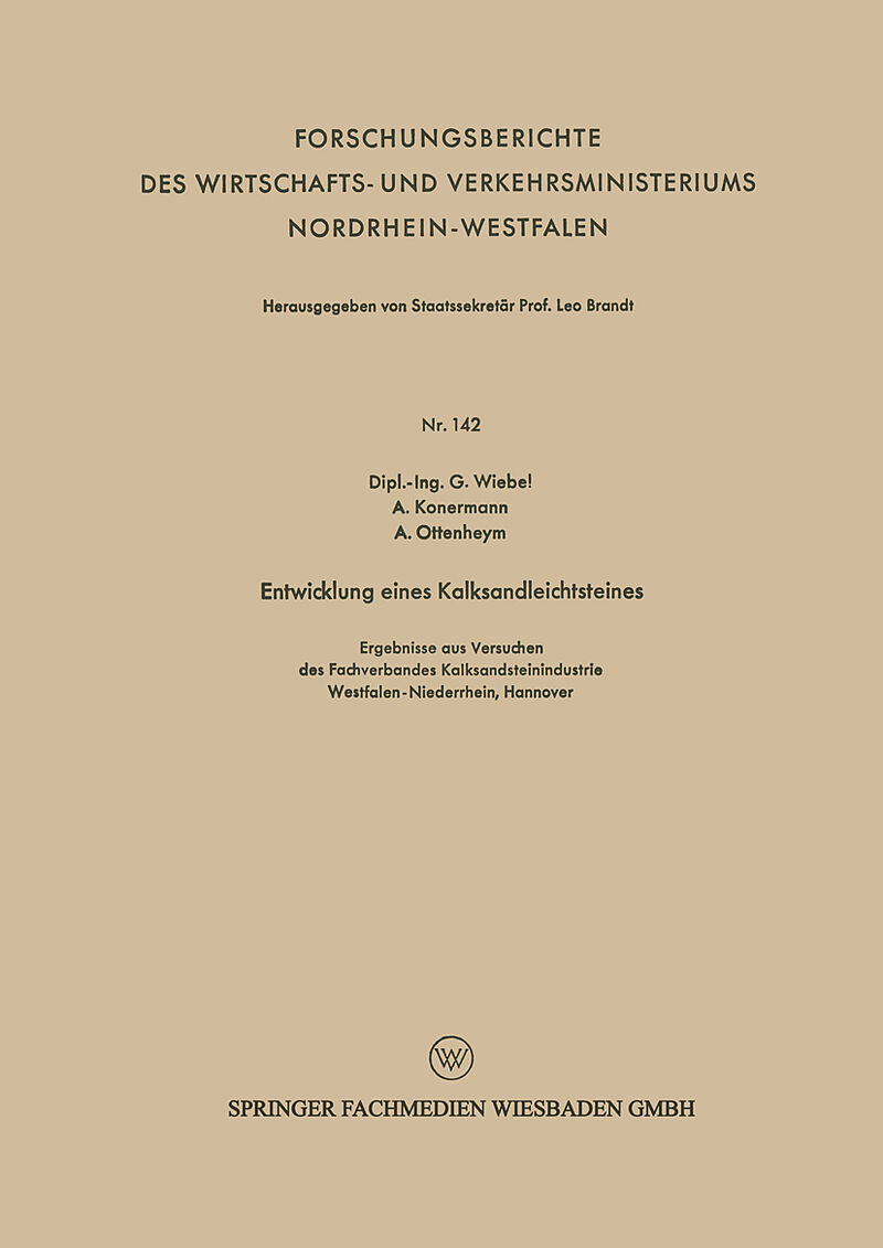 Entwicklung eines Kalksandleichtsteines