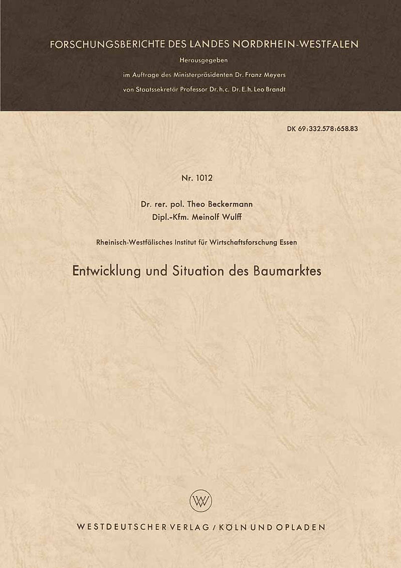 Entwicklung und Situation des Baumarktes