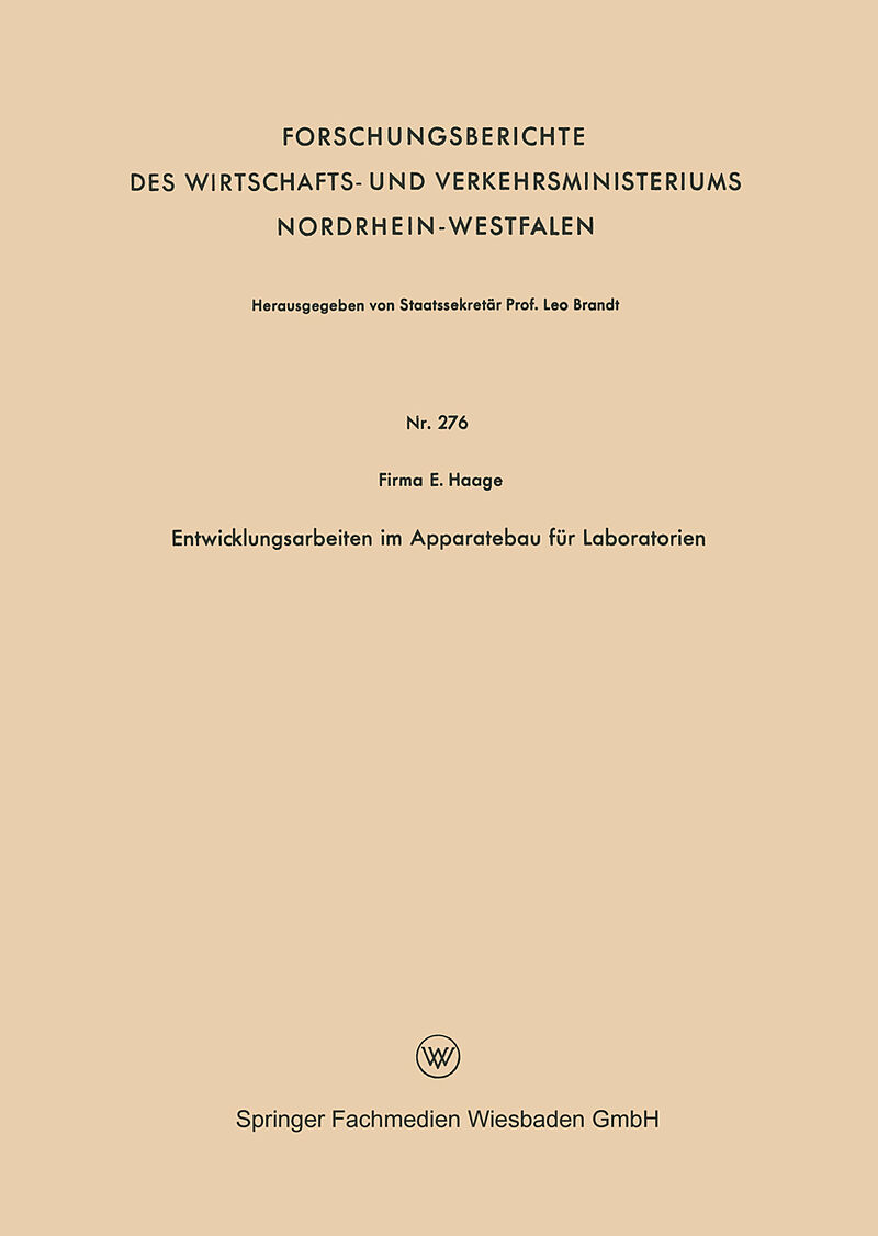 Entwicklungsarbeiten im Apparatebau für Laboratorien