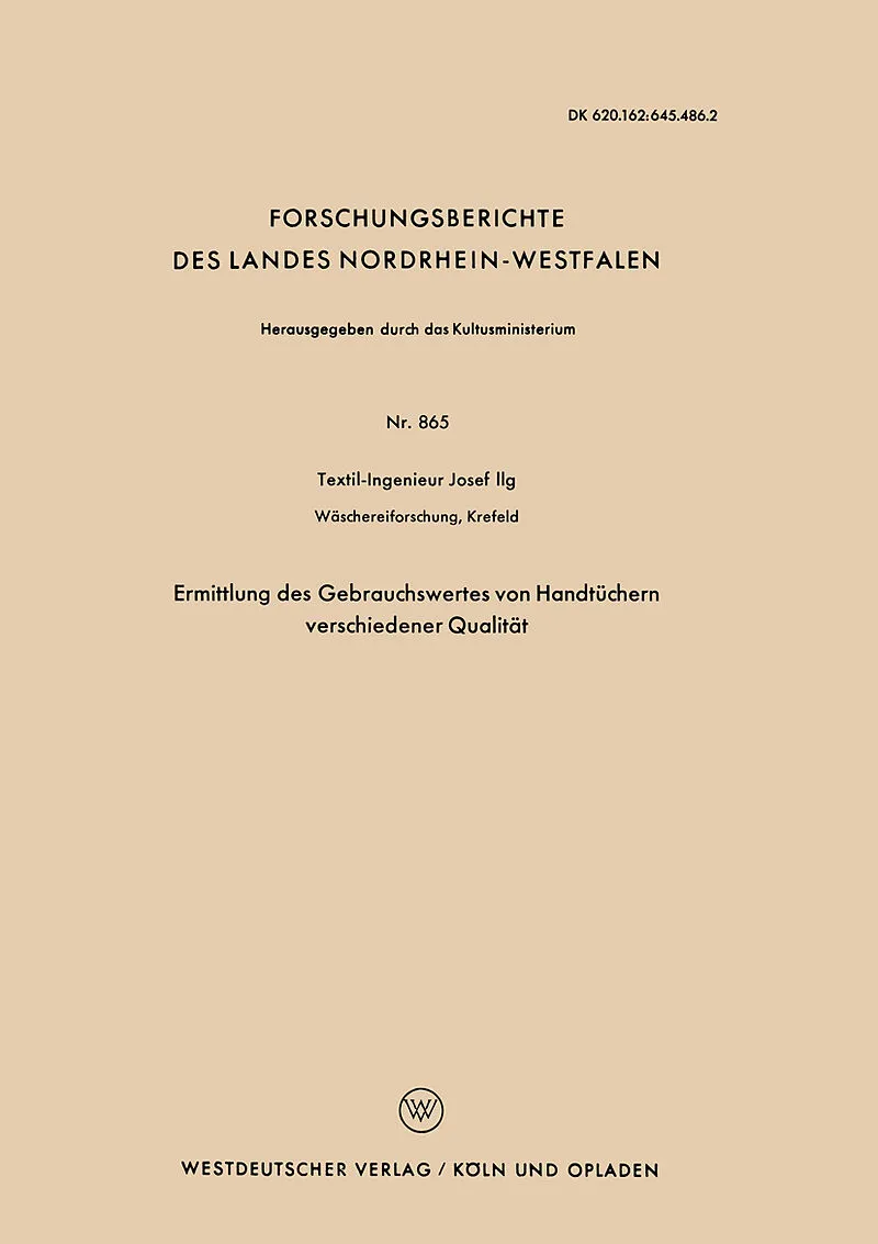 Ermittlung des Gebrauchswertes von Handtüchern verschiedener Qualität