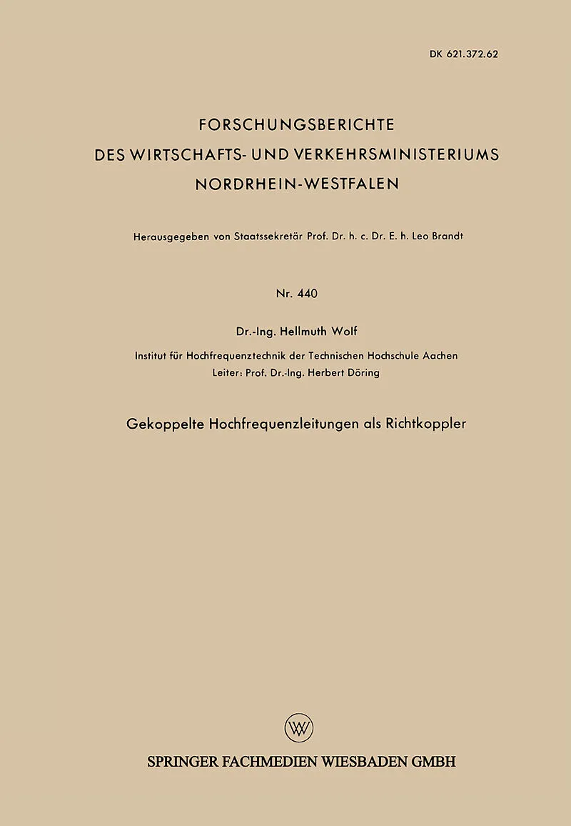 Gekoppelte Hochfrequenzleitungen als Richtkoppler