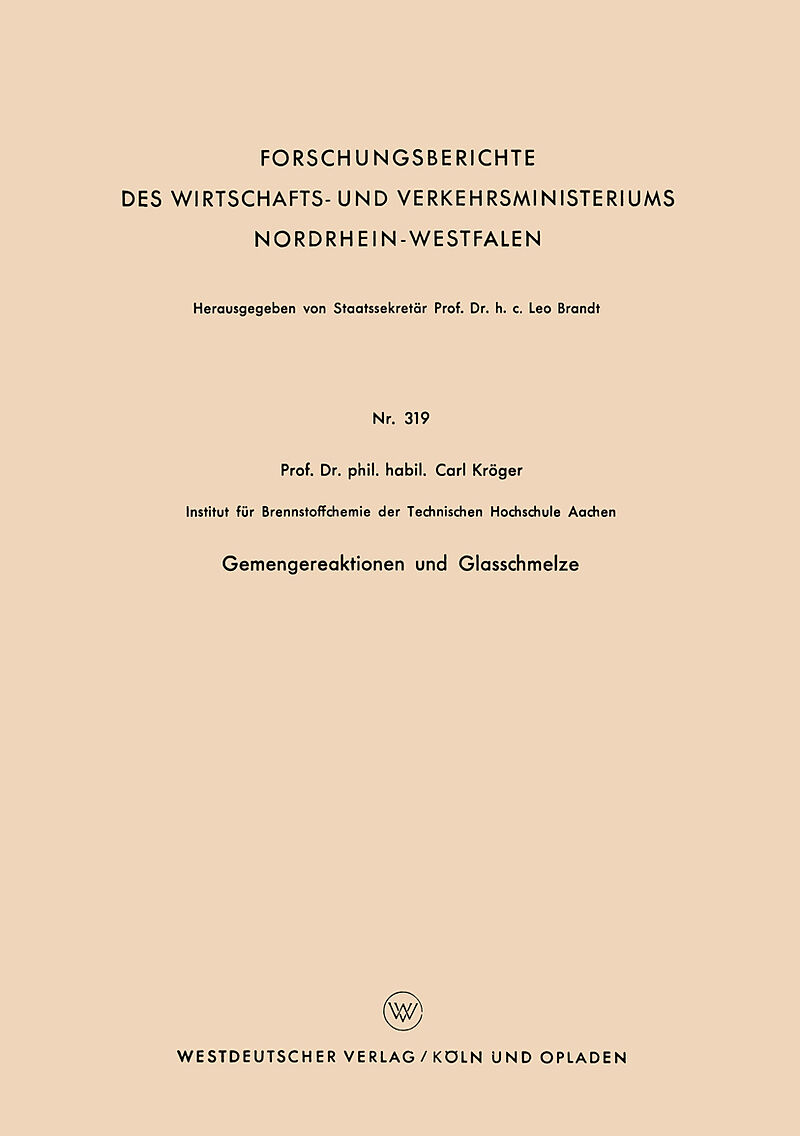 Gemengereaktionen und Glasschmelze