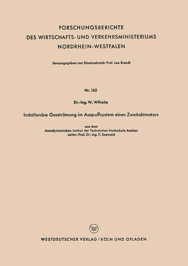 Instationäre Gasströmung im Auspuffsystem eines Zweitaktmotors